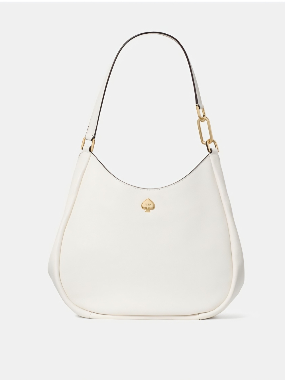kate spade Cream Leather Hobo with Gold-Tone Hardware